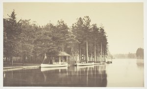 Uden titel, c. 1850. [Båd på en sø i Bois de Boulogne, en park i Paris].