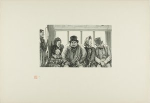 Interiør af en bus af Charles Maurand