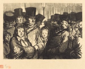 Boulevard du Temple ved midnat af Charles Maurand after Honoré Daumier