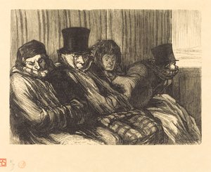 sjovt tog af Charles Maurand after Honoré Daumier