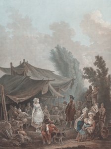 The Noce de Village, 1788-94. af Charles Melchior Descourtis