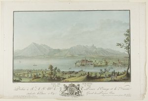 Udsigt fra Schadau over Thun-søen