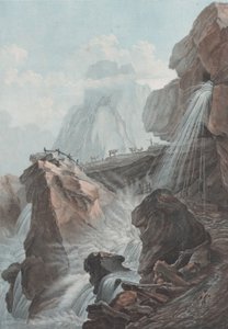 Udsigt over vandfaldet i Gelten-floden, 1785.