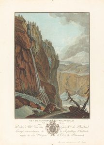 Vue du Schild-Wald-Bach prise en Hiver af Charles Melchior Descourtis after Caspar Wolf
