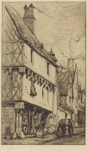 Gammelt hus i Bourges, kaldet "La Maison du Musicien" (Et gammelt hus i Bourges, nogle gange kaldet "Musikerhuset") af Charles Meryon