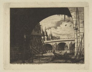 Buegang, Pont Nôtre-Dame, Paris, fra »Etchings of Paris«