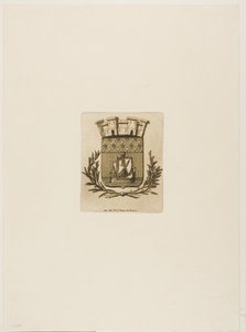 Våben, der symboliserer byen Paris af Charles Meryon