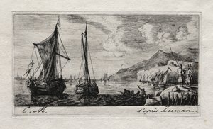 Calais - Flushing Boats af Charles Meryon