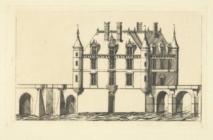 Chenonceau-slottet af Charles Meryon