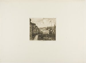Chevrers etablissement for kolde bade, Paris af Charles Meryon