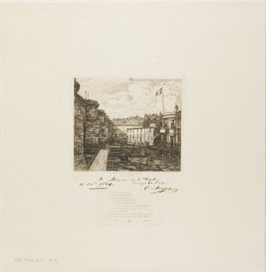 Chevrers etablissement for kolde bade, Paris af Charles Meryon