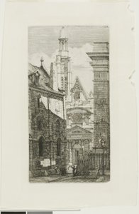St. Etienne du Mont-kirken, Paris af Charles Meryon