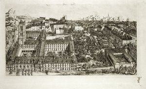 College Henri IV og Lycee Napoleon, 1864 af Charles Meryon