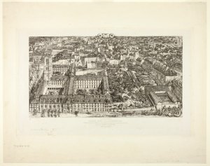 College Henry IV (eller Lycée Napoléon), Paris af Charles Meryon