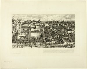College Henry IV (eller Lycée Napoléon), Paris af Charles Meryon