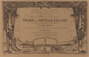 Cover til sættet med ætsninger med titlen "A Voyage to New Zealand" af Charles Meryon