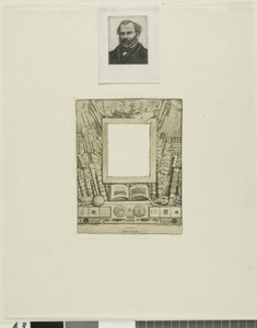 Design til en ramme til portrættet af Armand Guéraud af Charles Meryon