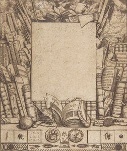 Design til en ramme til portrættet af Armand Guéraud, 1862. af Charles Meryon