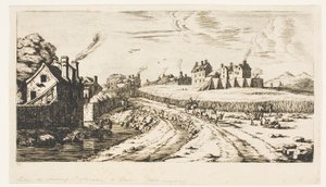 Indgang til forstaden Saint-Marceau, Paris af Charles Meryon