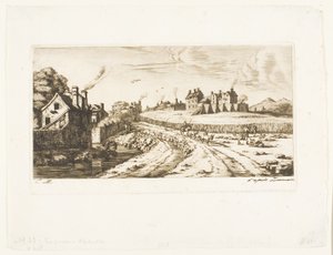 Indgang til forstaden Saint-Marceau, Paris af Charles Meryon