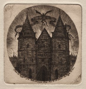 Ætsninger af Paris: Den gamle port til Justitspaladset af Charles Meryon