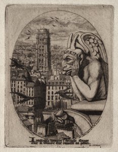 Ætsninger af Paris: Gargoylen af Charles Meryon