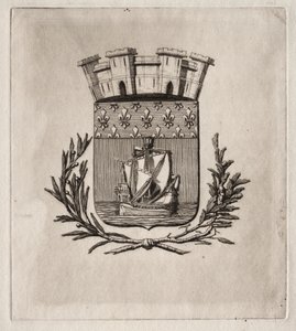 Etchings of Paris: The Symbolical Arms of the City of Paris af Charles Meryon