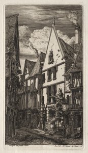 Raderinger af Paris: i Bourges af Charles Meryon