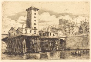 Notre Dame Pump, Paris (Notre Dame Pump) af Charles Meryon