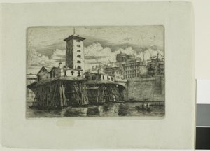 Notre-Dame pumpe, Paris af Charles Meryon