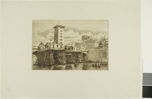 Notre-Dame Pump, Paris af Charles Meryon