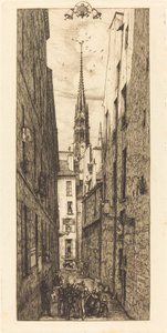 Rue des Chantres, Paris (Chantrey Street, Paris) af Charles Meryon