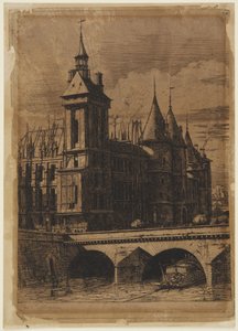 Klokketårnet - 1852 af Charles Meryon