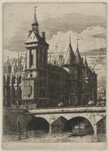 Klokketårnet, Paris (Klokketårnet, Paris) af Charles Meryon