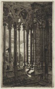 The Gallery of Notre Dame, Paris (The Gallery of Notre Dame, Paris) af Charles Meryon