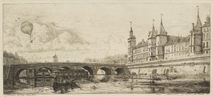 Le Pont-Au-Change (ætsning) af Charles Meryon