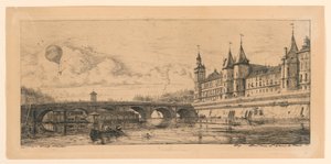 Le Pont-au-Change (Byttebroen) af Charles Meryon