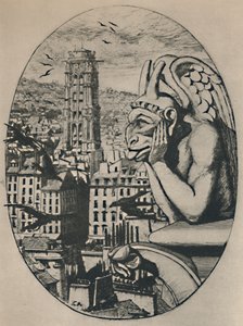Le Stryge 8. stat 6 34 x 5 18 tommer, 1853, 1927 af Charles Meryon