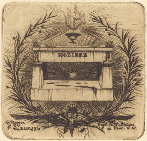 Molières grav, på Père-Lachaise kirkegård, Paris af Charles Meryon