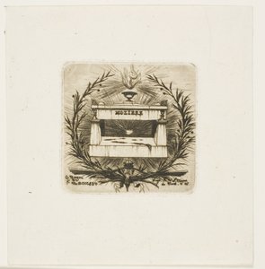Molières grav, Père-Lachaise-kirkegården, Paris af Charles Meryon