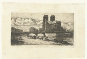 Vor Frue i Paris Apsis af Notre-Dame Etchings on Paris (serietitel) af Charles Meryon