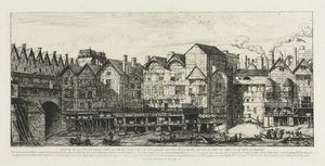 En del af byen Paris i slutningen af det syttende århundrede, 1861. af Charles Meryon