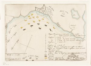 Plan for slaget ved Sinope af Charles Meryon