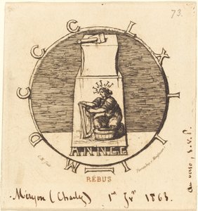 Rebus: "Here Lies the Ancient Vendetta" (Rebus: "Here Lies the Ancient Vendetta") af Charles Meryon