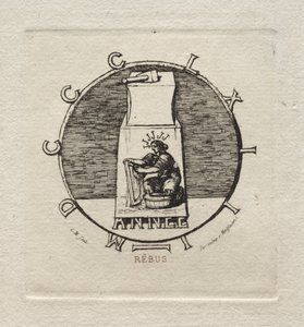Rebus: Her ligger den gamle vendetta, 1863. af Charles Meryon