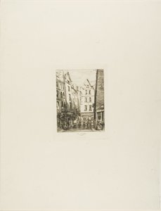Rue Pirouette i Les Halles, Paris af Charles Meryon