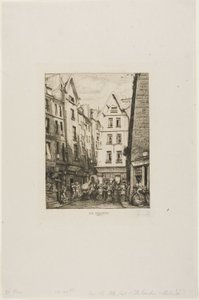 Rue Pirouette i Les Halles, Paris af Charles Meryon
