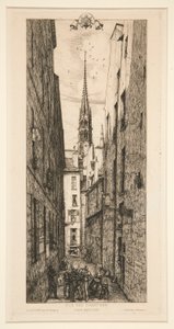 Rue des Chanters af Charles Meryon