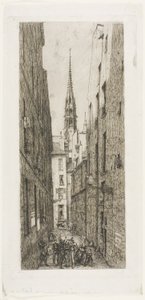 Rue des Chantres, Paris af Charles Meryon