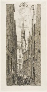 Rue des Chantres, Paris af Charles Meryon